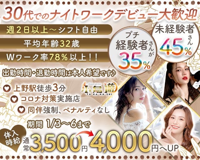 美姉ラウンジ 小鳥遊（たかなし）の熟女キャバクラ体入