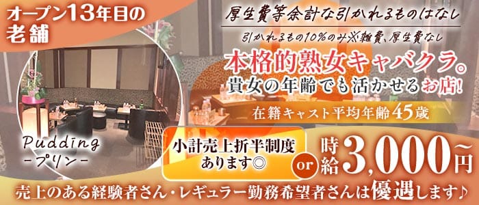 【各線池袋駅東口】熟キャバ Pudding-プリン- 池袋熟女キャバクラ 