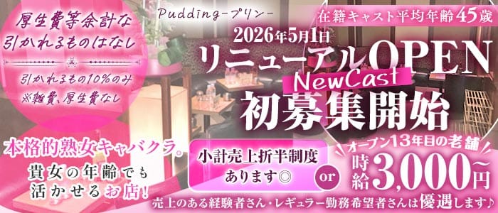 【各線池袋駅東口】熟キャバ Pudding-プリン-(池袋熟女キャバクラ)の求人・体験入店情報
