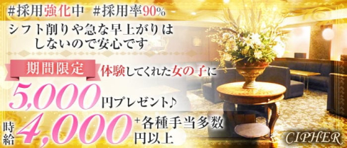 CIPHER(サイファ)【公式求人・体入情報】(三宮ラウンジ)の求人・体験入店情報