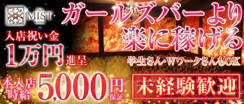 MIST(ミスト)【公式求人情報】(神田キャバクラ)の求人・バイト・体験入店情報