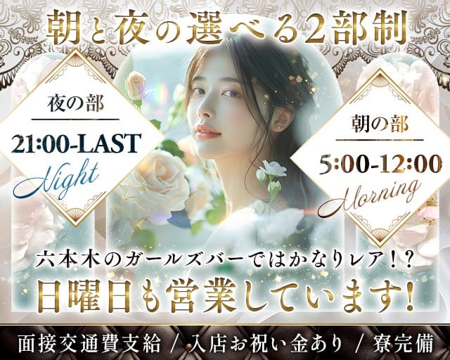 【六本木】【朝・昼・夜】会員制 BEAUTY（ビューティー）のガールズバー体入