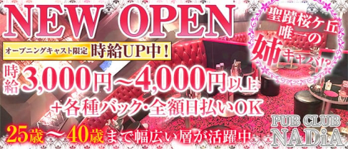 PUB CLUB NADiA(ナディア)【公式求人情報】(立川姉キャバ・半熟キャバ)の求人・バイト・体験入店情報