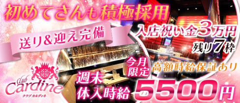 club Cardine(カルディネ)【公式求人情報】(草加キャバクラ)の求人・バイト・体験入店情報