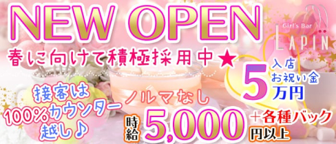 Girl's Bar Lapin(ラパン)【公式求人情報】(渋谷ガールズバー)の求人・バイト・体験入店情報