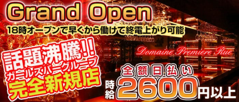 Domaine Premiere Rue(ドメーヌ・プルミエ リュ)【公式求人情報】(歌舞伎町ガールズバー)の求人・体験入店情報