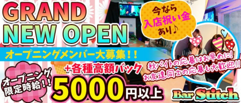 Girl's Bar Stitch(スティッチ)【公式求人情報】(渋谷ガールズバー)の求人・バイト・体験入店情報