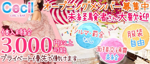 Girls Bar CECIL(セシル)【公式求人情報】(錦糸町ガールズバー)の求人・バイト・体験入店情報