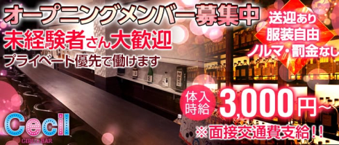 Girls Bar CECIL(セシル)【公式求人情報】(錦糸町ガールズバー)の求人・体験入店情報