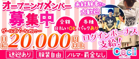 Girls Bar CECIL(セシル)【公式求人情報】(錦糸町ガールズバー)の求人・体験入店情報