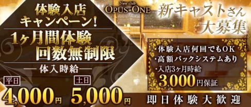 OPUSONE(オーパスワン)【公式求人・体入情報】(富士キャバクラ)の求人・体験入店情報