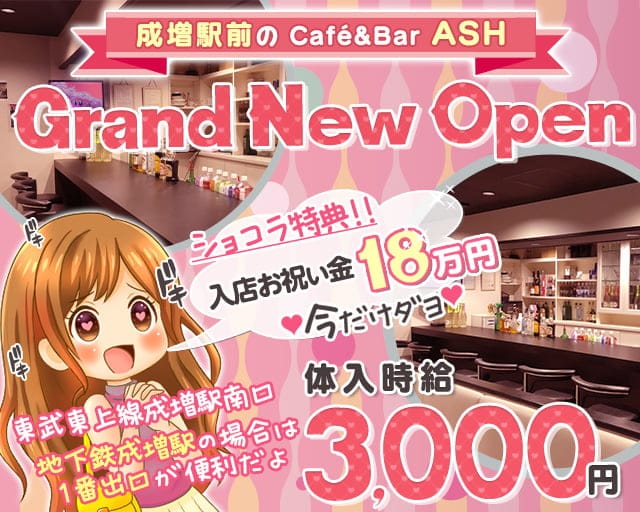 成増駅南口 Cafe Bar Ash アッシュ 公式求人 体入情報 池袋 ガールズバー 公式求人 ガールズバーバイトなら 体入ショコラ