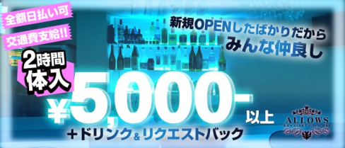 Girl's Bar ALLOWS(アローズ)【公式求人情報】(川崎ガールズバー)の求人・バイト・体験入店情報