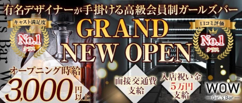 Girl's Bar WOW(ワオ)【公式求人情報】(錦糸町ガールズバー)の求人・バイト・体験入店情報