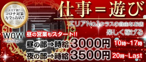 【昼・夜】Girl's Bar WOW(ワオ)【公式求人情報】(錦糸町ガールズバー)の求人・体験入店情報