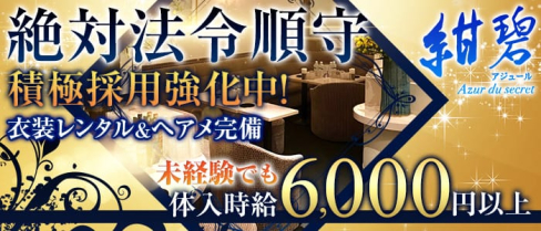 紺碧~Azur du secret~(アジュール)【公式求人情報】(歌舞伎町姉キャバ・半熟キャバ)の求人・体験入店情報