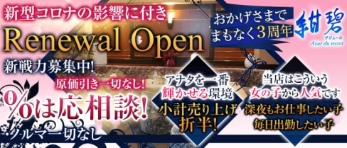 紺碧~Azur du secret~(アジュール)【公式求人情報】(歌舞伎町スナック)の求人・体験入店情報