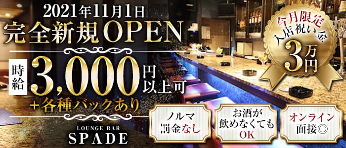 Bar Spade スペード 公式求人 体入情報 北新地 ガールズバー 公式求人 ガールズバーバイトなら 体入ショコラ