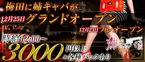 姉キャバ大阪【公式求人情報】(梅田姉キャバ・半熟キャバ)の求人・体験入店情報