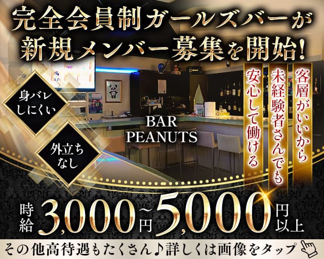 【会員制】BAR PEANUTS（ピーナッツ）のガールズバー体入