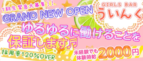 【木更津駅】GIRLS BAR ういんく【公式求人情報】(木更津ガールズバー)の求人・体験入店情報