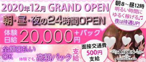 【24時間営業】Girls Bar AILES(ガールズバー エル)【公式求人・体入情報】(錦糸町ガールズバー)の求人・体験入店情報