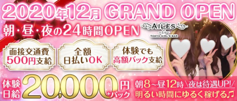 【24時間営業】Girls Bar AILES(ガールズバー エル)【公式求人・体入情報】(錦糸町ガールズバー)の求人・体験入店情報