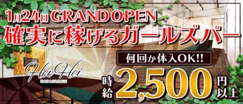 Hei Hei(ヘイヘイ)【公式求人情報】(中洲ガールズバー)の求人・体験入店情報