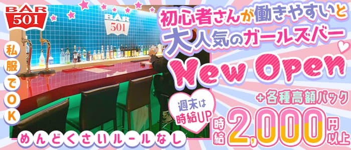 Girl's Bar 501（ゴーマルイチ）のガールズバー体入