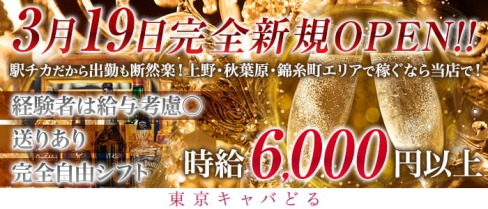東京キャバどる【公式求人情報】(上野キャバクラ)の求人・バイト・体験入店情報