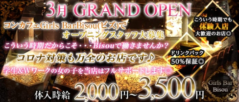 Girls Bar Bisou(ビズ)【公式求人情報】(神田ガールズバー)の求人・体験入店情報