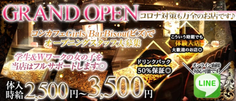 Girls Bar Bisou(ビズ)【公式求人情報】(神田ガールズバー)の求人・体験入店情報