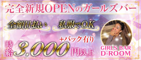 GIRLS BAR D-ROOM ディールーム【公式求人情報】(上野ガールズバー)の求人・体験入店情報