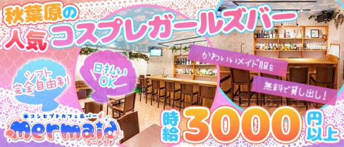 Cafe&Bar Mermaid(マーメイド)【公式求人情報】(秋葉原ガールズバー)の求人・体験入店情報