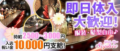 Girls Bar Sophie(ガールズバーソフィー)【公式求人情報】(自由が丘ガールズバー)の求人・バイト・体験入店情報