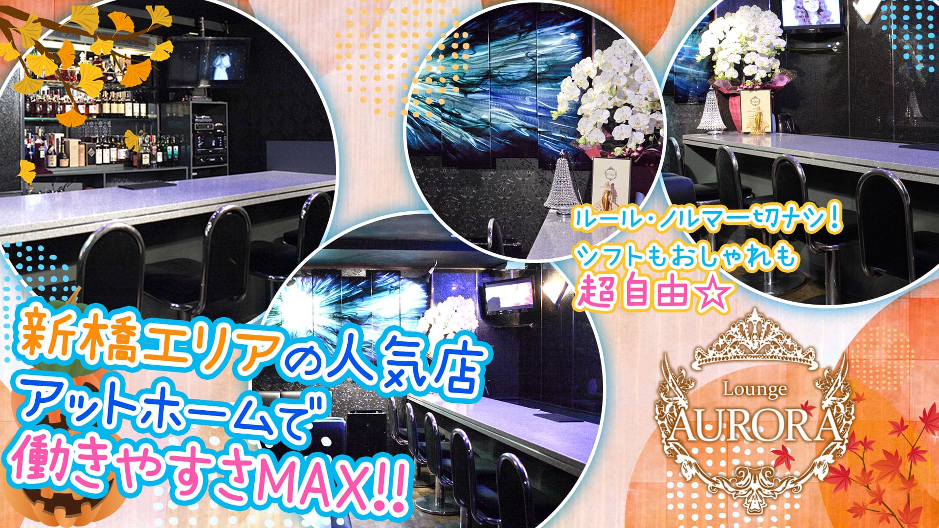 Girl’s Bar AURORA<アウロラ> 新橋 ガールズバー TOP画像