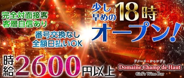 Domaine Champ de Haut<ドメーヌ・シャンドゥ> 上野 ガールズバー バナー