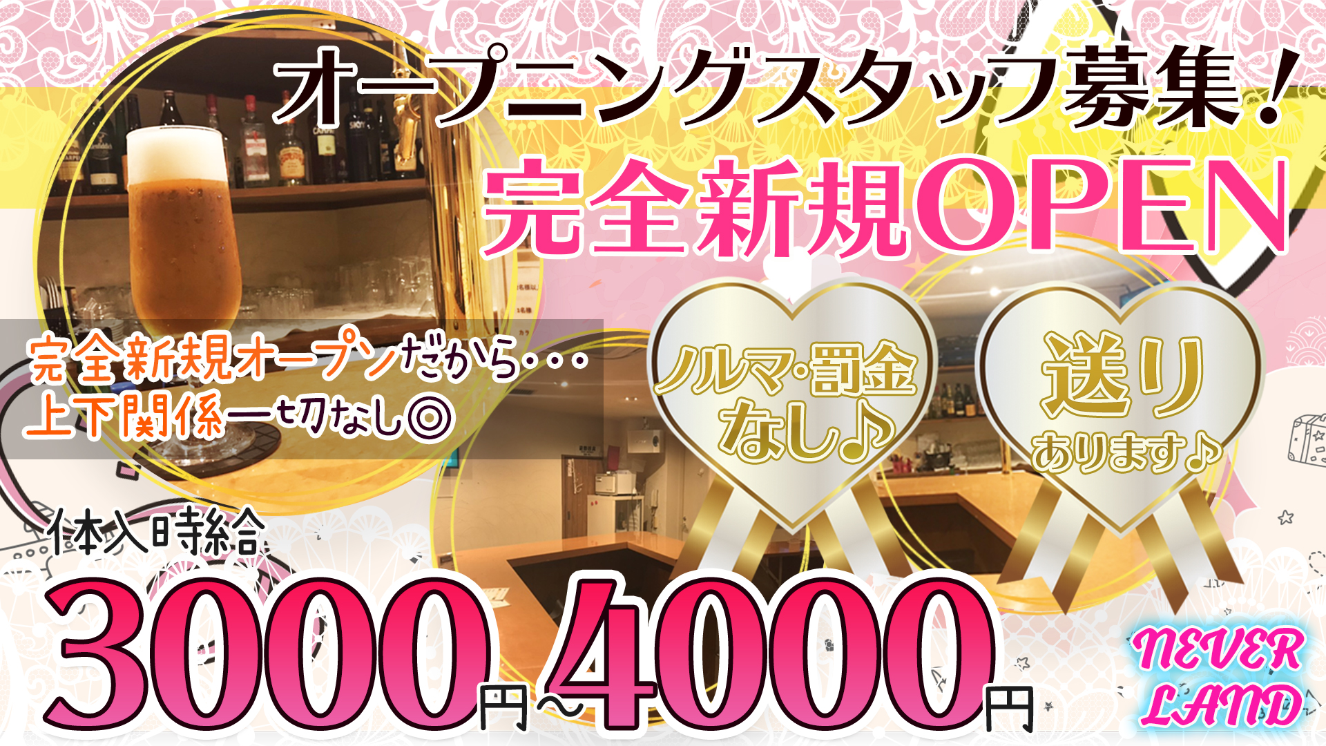 NEVER LAND <ネバーランド> 神田 ガールズバー TOP画像