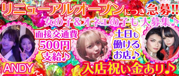 Girl's Bar ANDY<アンディー> 赤羽 ガールズバー バナー