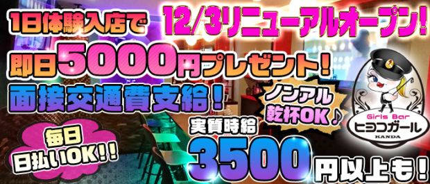 ヒヨコガール 神田 ガールズバー バナー